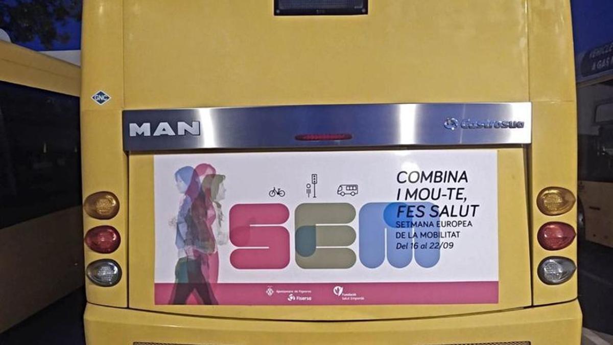 Una de les retolacions d'un bus de Figueres. | FSE