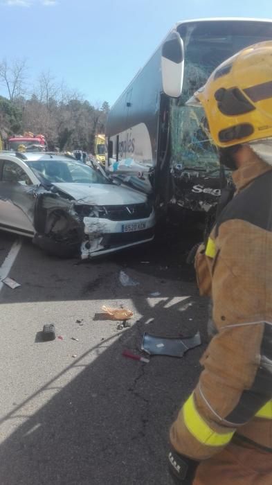 Accident a la C-63 entre Vidreres i Lloret