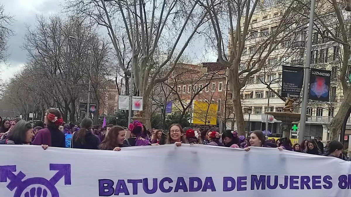 Arranca en las calles de Madrid la manifestación por el Día Internacional de la Mujer