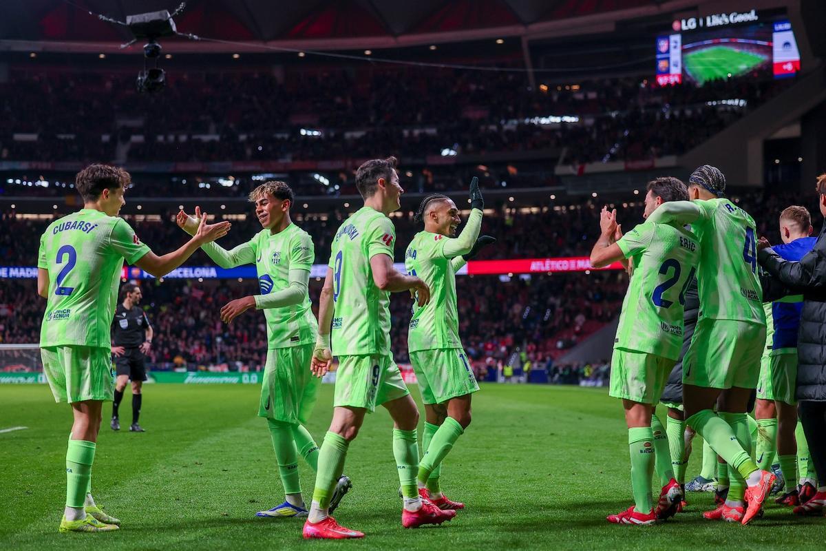 La tremenda celebración del Barça tras remontar al Atlético