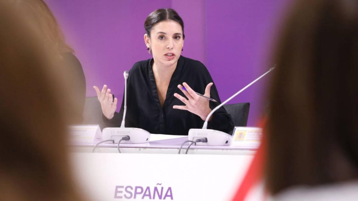 Irene Montero, ministra de Igualdad, durante la Conferencia Sectorial de Igualdad.