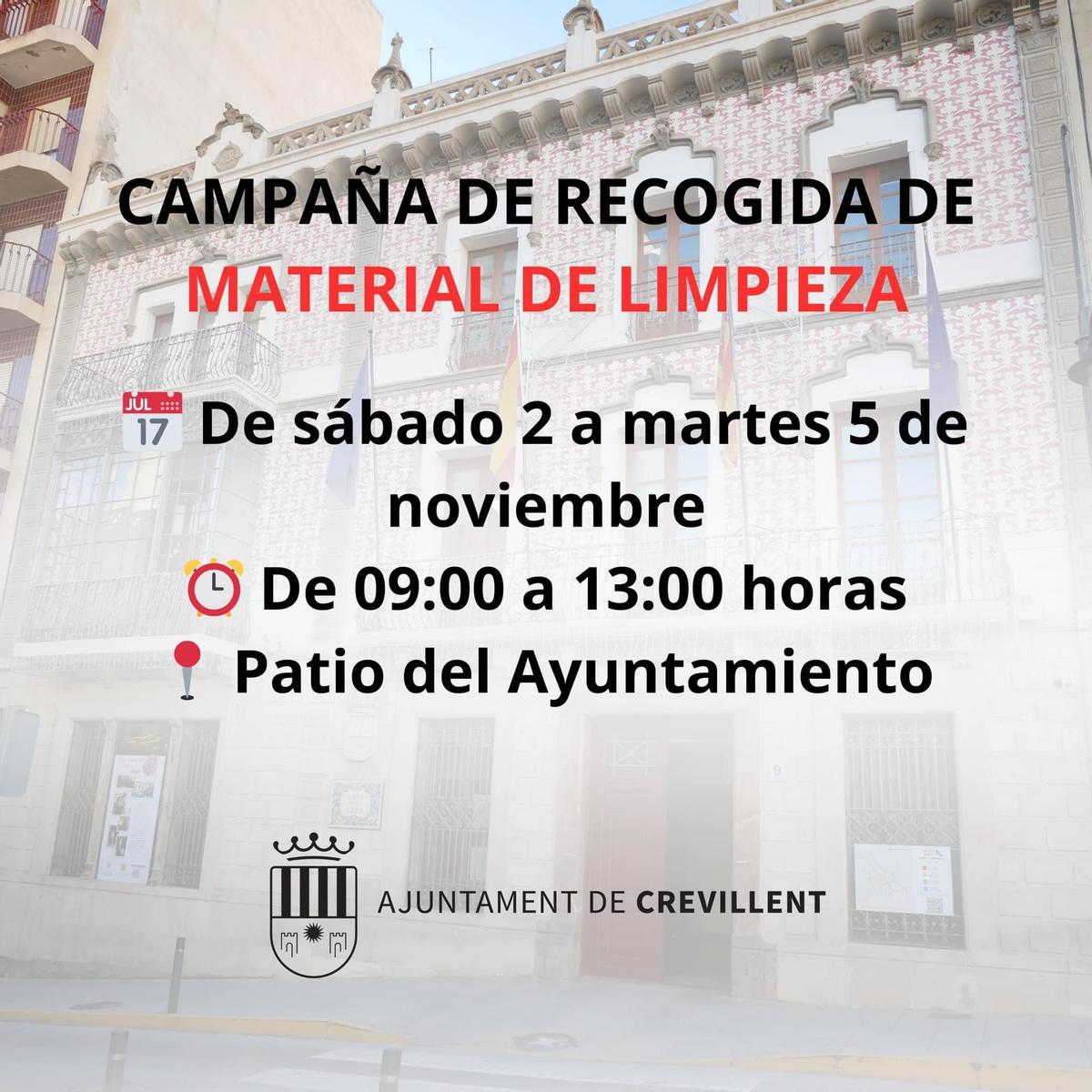 Cartel de la campaña en Crevillent