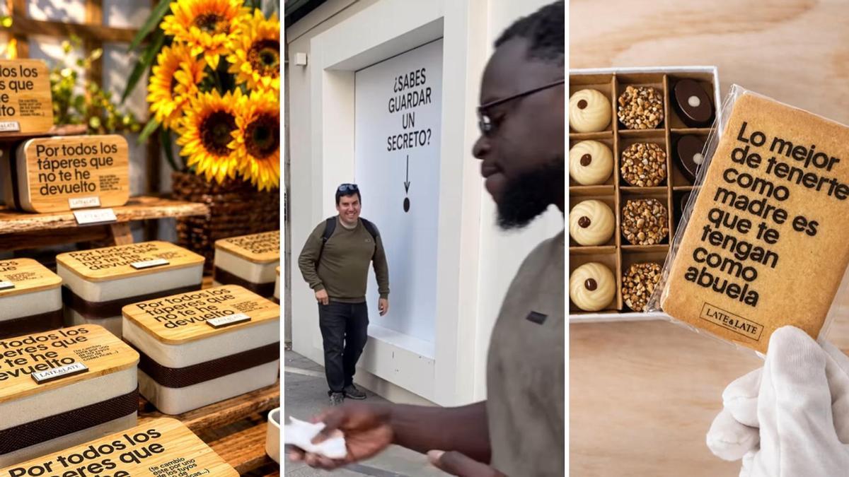Imágenes de los productos de la nueva tienda de chocolates que abre en Oviedo (la foto del local en el centro)