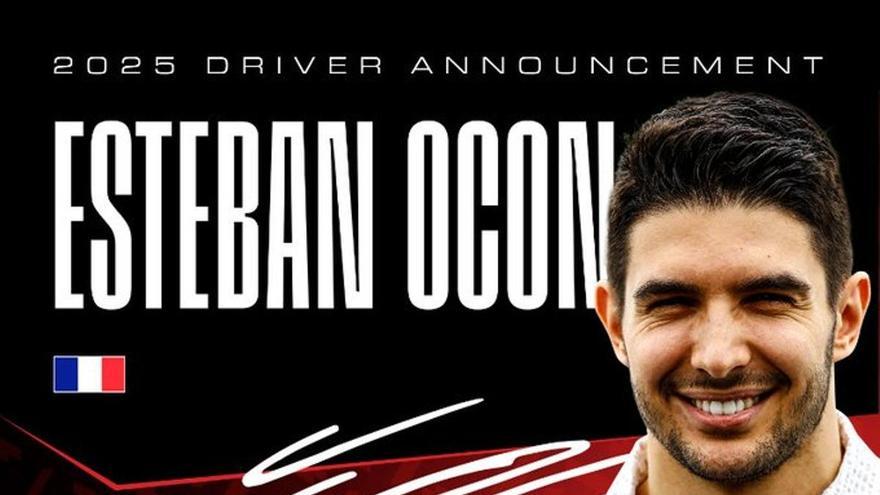 Esteban Ocon ficha por el equipo Haas F1 a partir de 2025