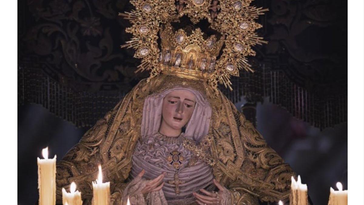 Portada de 'La Saeta' de Otoño, con una imagen de la Virgen de los Dolores.