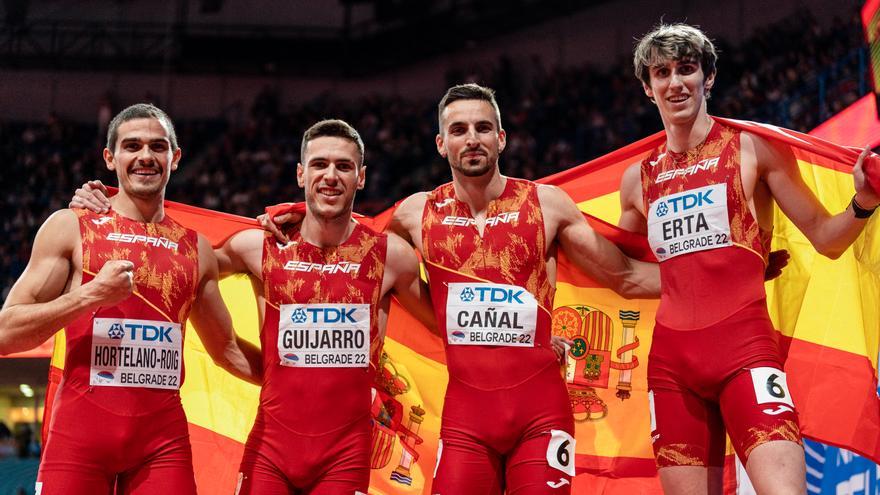 Medalla de plata para España en los 4 x 400