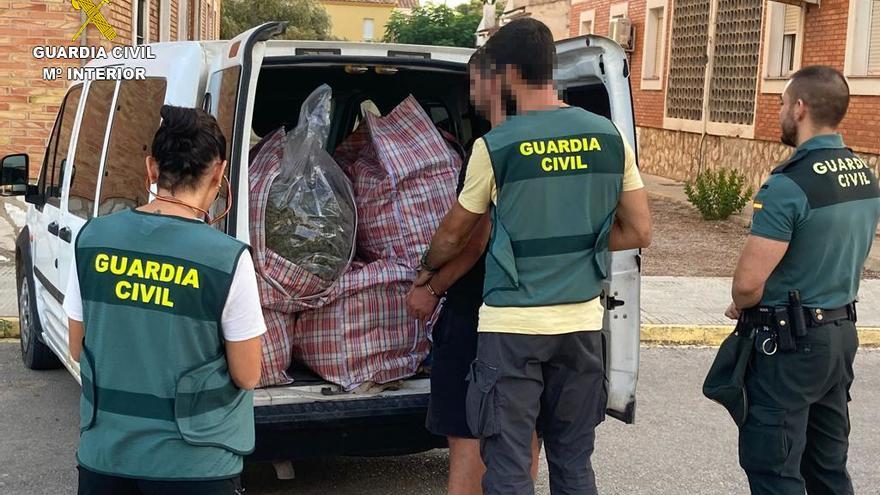 Detenido en Castellón: Pillado con 59 kilos de marihuana en el maletero en Sant Rafael del Río