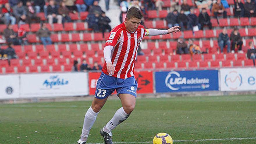 David Cañas en un partit amb el Girona