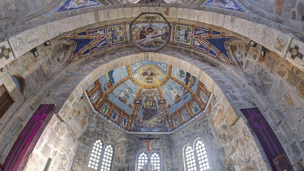 La cúpula del Templo Votivo del Mar con sus mosaicos.