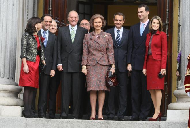 La familia real española en una imagen de 2008
