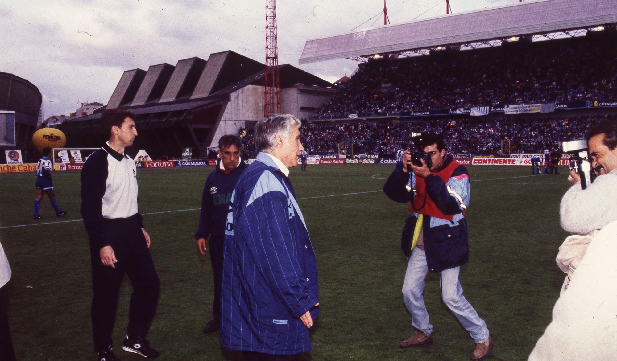Arsenio Iglesias en Riazor en 1994