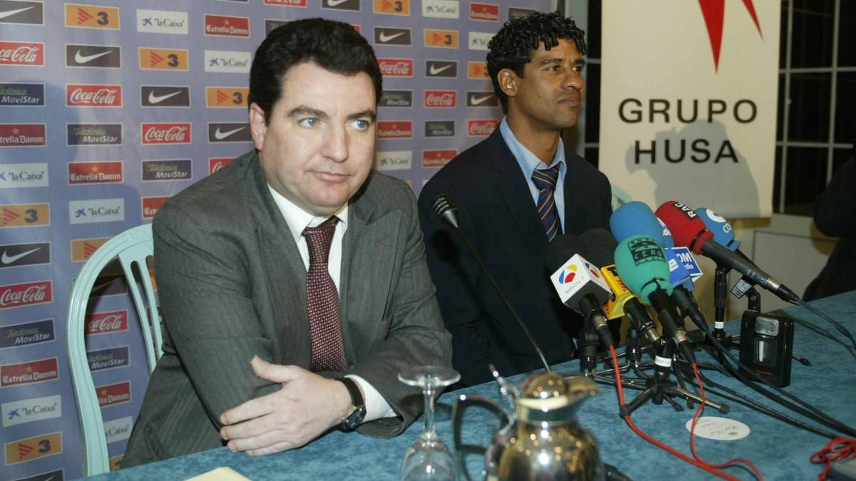 Juanjo Castillo, junto a Frank Rijkaard en una foto de archivo