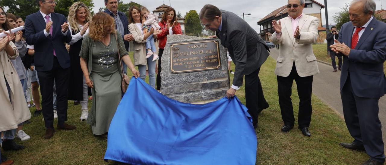 El Rilu”, impulsor de las fiestas de Colloto (Oviedo), ya tiene placa en el  pueblo “que lo fue todo para él” - La Nueva España