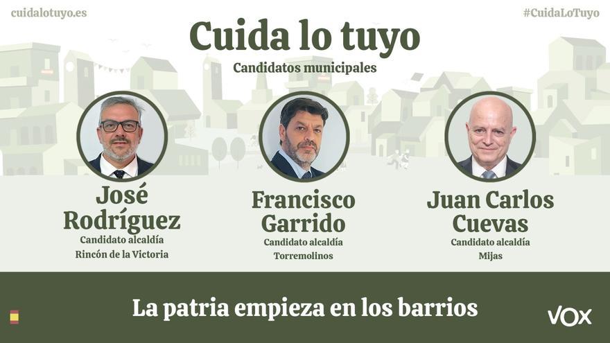 Vox designa a sus candidatos en Torremolinos, Rincón de la Victoria y Mijas
