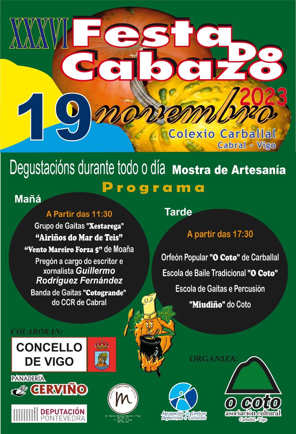 Programa de la XXXVI edición de la Festa do Cabazo.