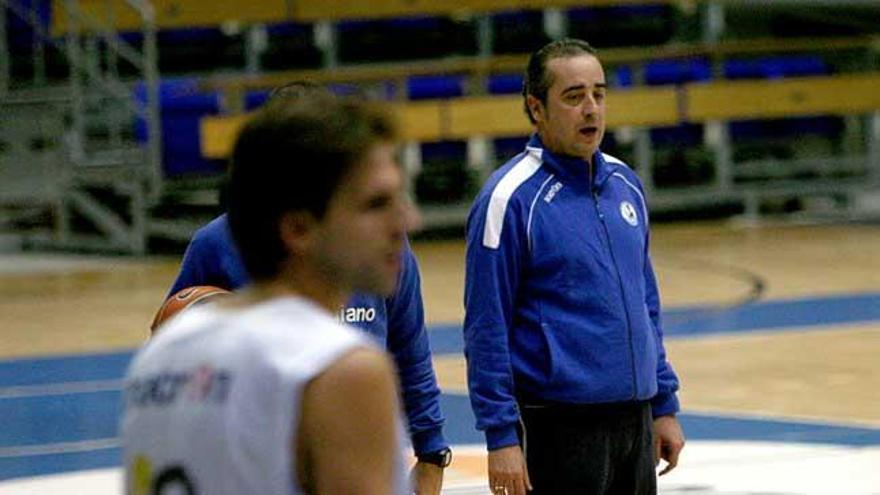 Stojic y Vidorreta, ayer, en el entrenamiento vespertino.