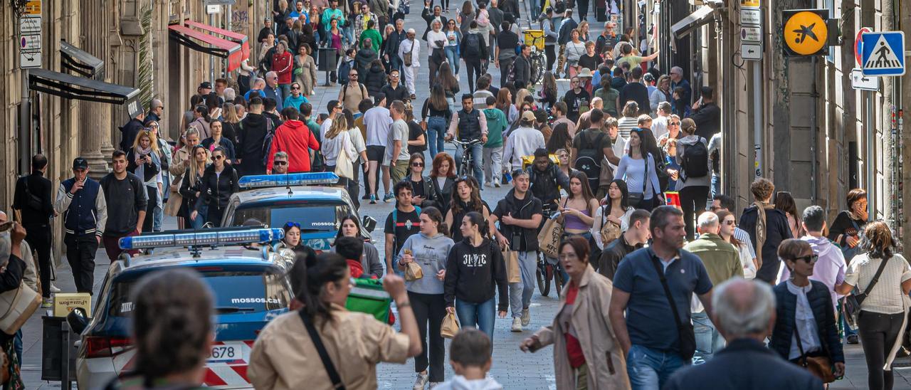 Ambiente en el barrio Gòtic, el pasado noviembre.