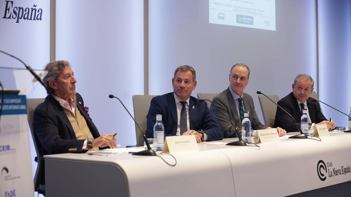 Por la izquierda, Jesús Álvarez, Pedro Ángel González, Alberto González y Narciso Casado.