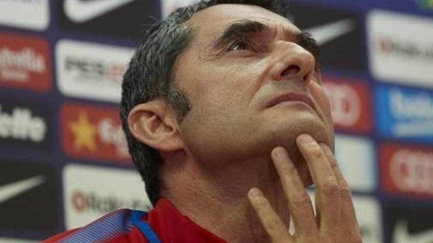 Valverde, pensatiu a la roda de premsa prèvia al matx d&#039;avui