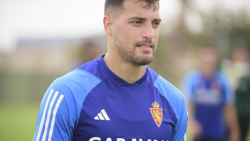 Sinan Bakis, en un entrenamiento de pretemporda con el Real Zaragoza.