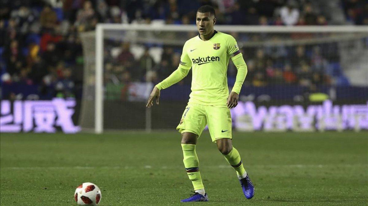 Jeison Murillo disputó los 90 minutos en la derrota del Barça en el Ciutat de Valencia