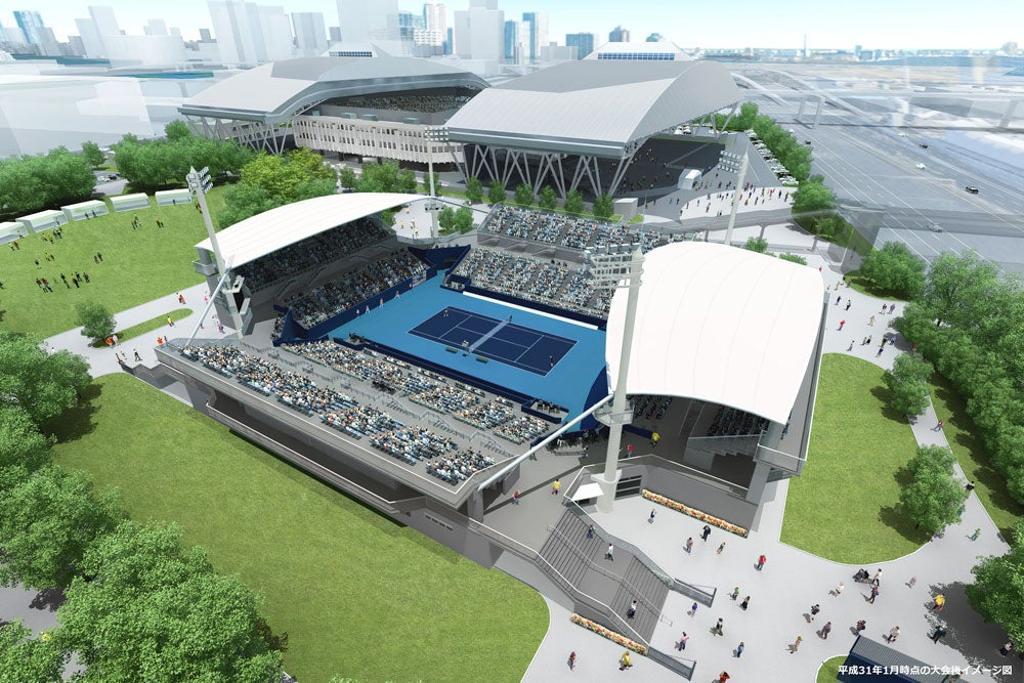 Ariake Tennis Park (pistas exteriores, SW, After the Games) / enero 2019.