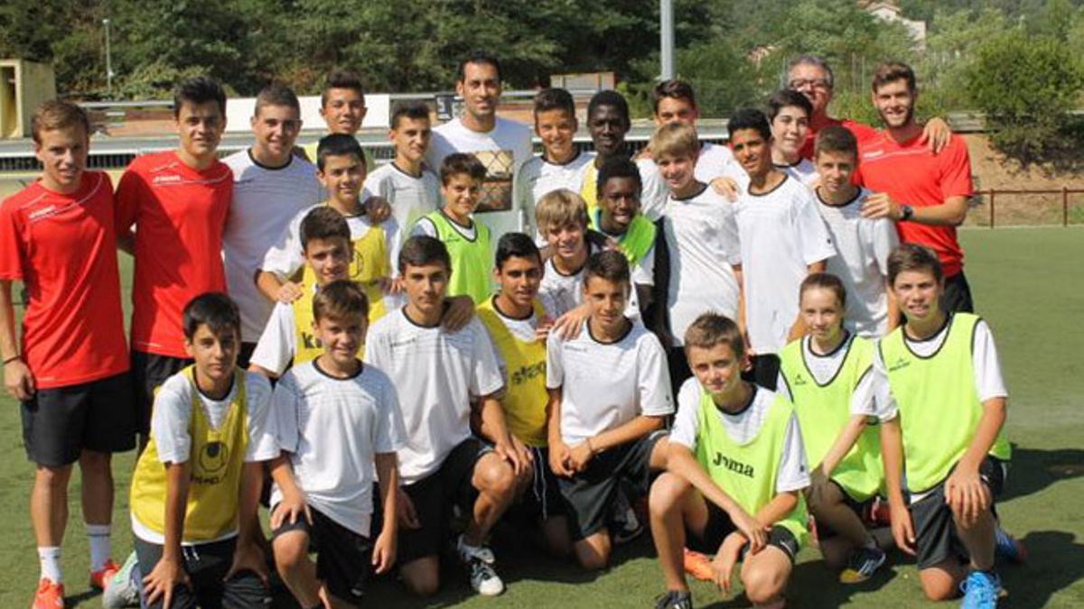 Busquets visitó el Campus Girona Sport Camp de Arbúcies