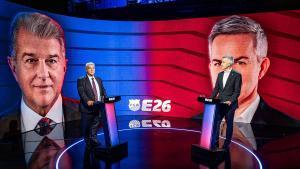Laporta y Font, durante el debate de este jueves. 