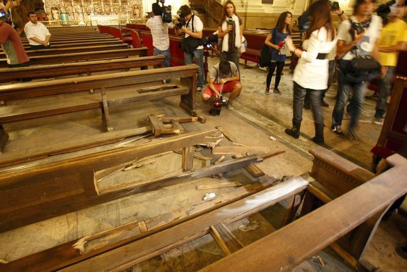 Fotogalería: Explosión en el interior de la basílica del Pilar