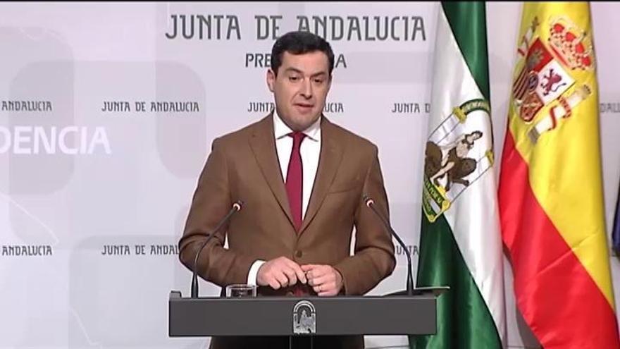 Juanma Moreno: &quot;El Gobierno es uno y actuaremos sin distinción de siglas&quot;
