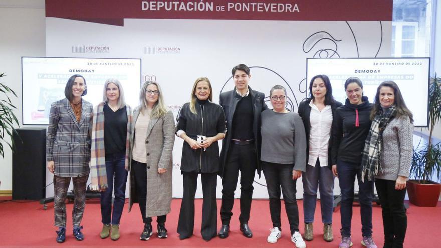 Silva y las diputadas Ana Laura Iglesias y Ana Mejías, en la presentación de los proyectos. |   // FDV