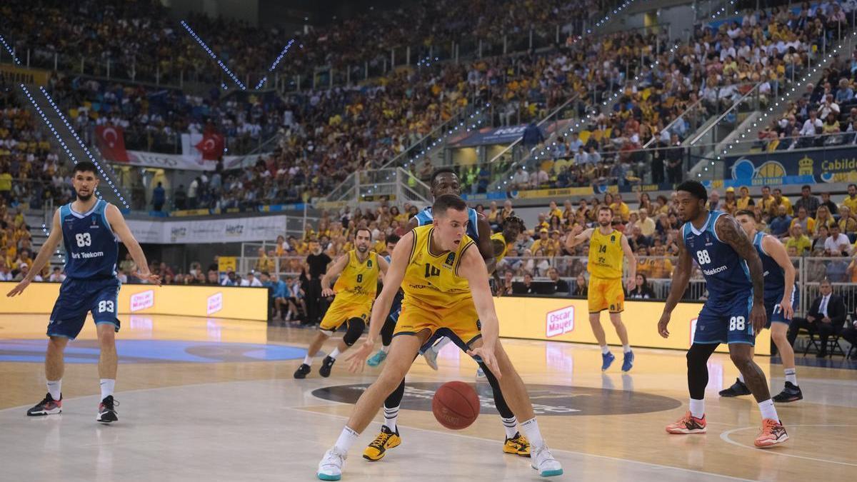 Miquel Salvó, durante la final de la Eurocup contra el Turk Telekom