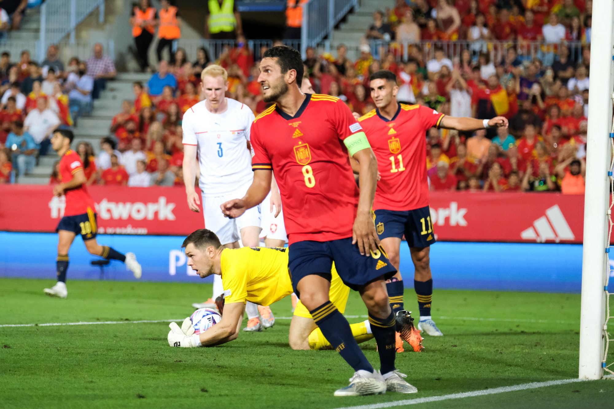 El España - República Checa en La Rosaleda, en imágenes