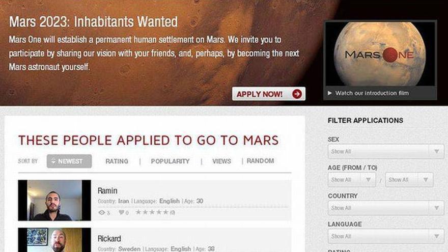 Se buscan viajeros a Marte dispuestos a no regresar