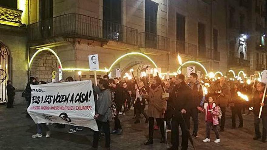 Girona Marxa de torxes de suport als presos