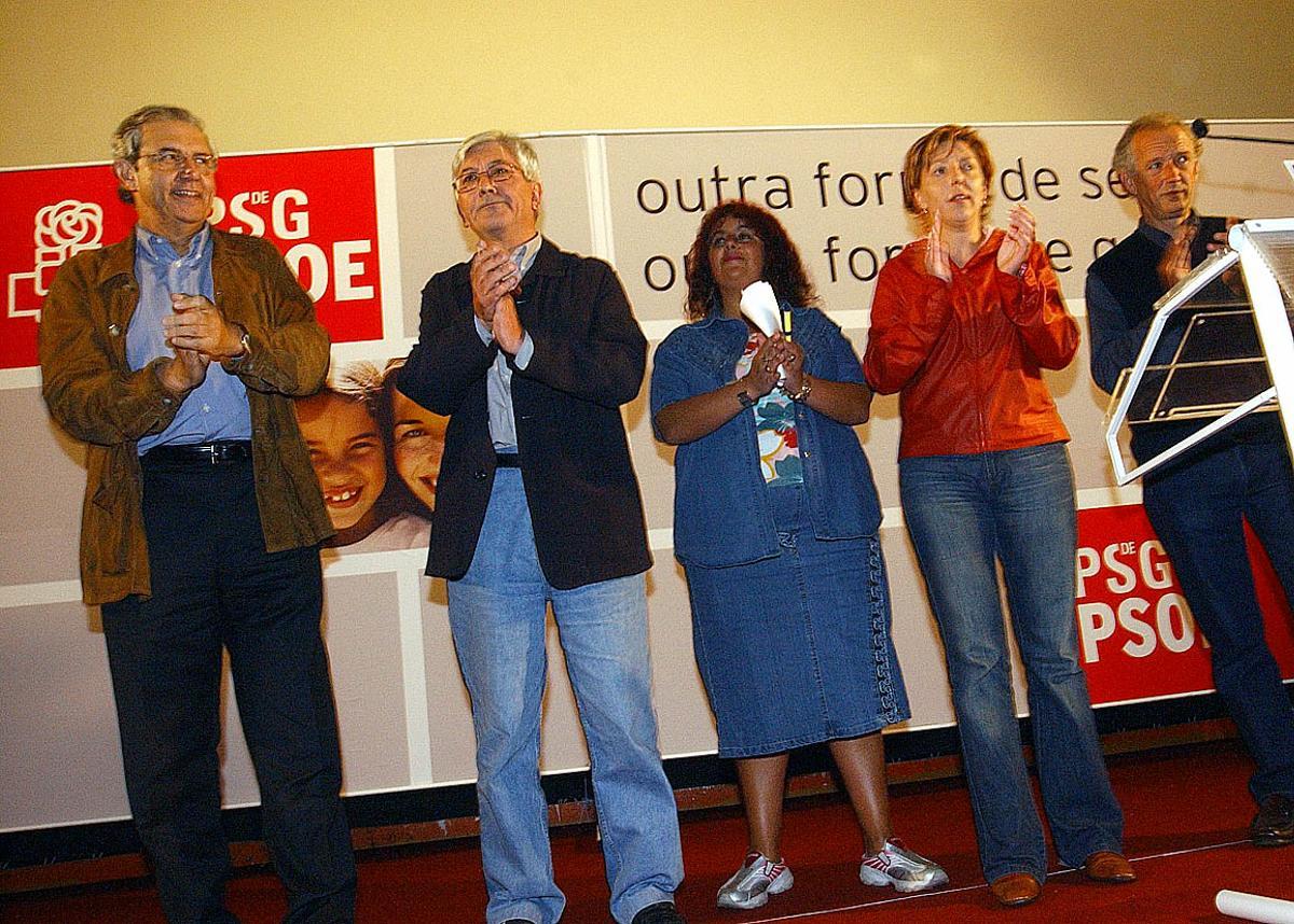 Aida Filgueira cuando formaba parte del PSOE y quería liderarlo en campaña, en 2003.