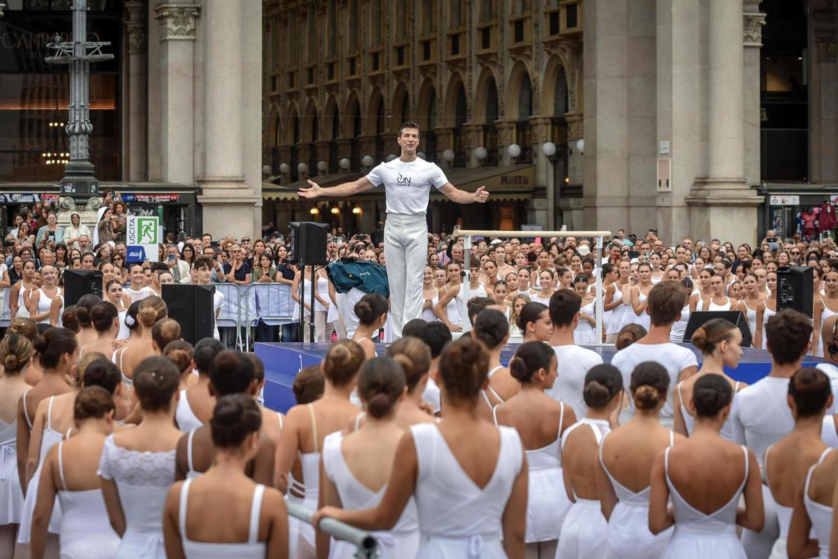 Festival de danza OnDance en la plaza del Duomo en Milán