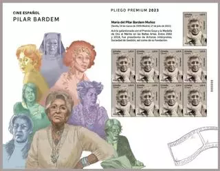 Correos homenajea a Pilar Bardem poniendo su imagen a un sello