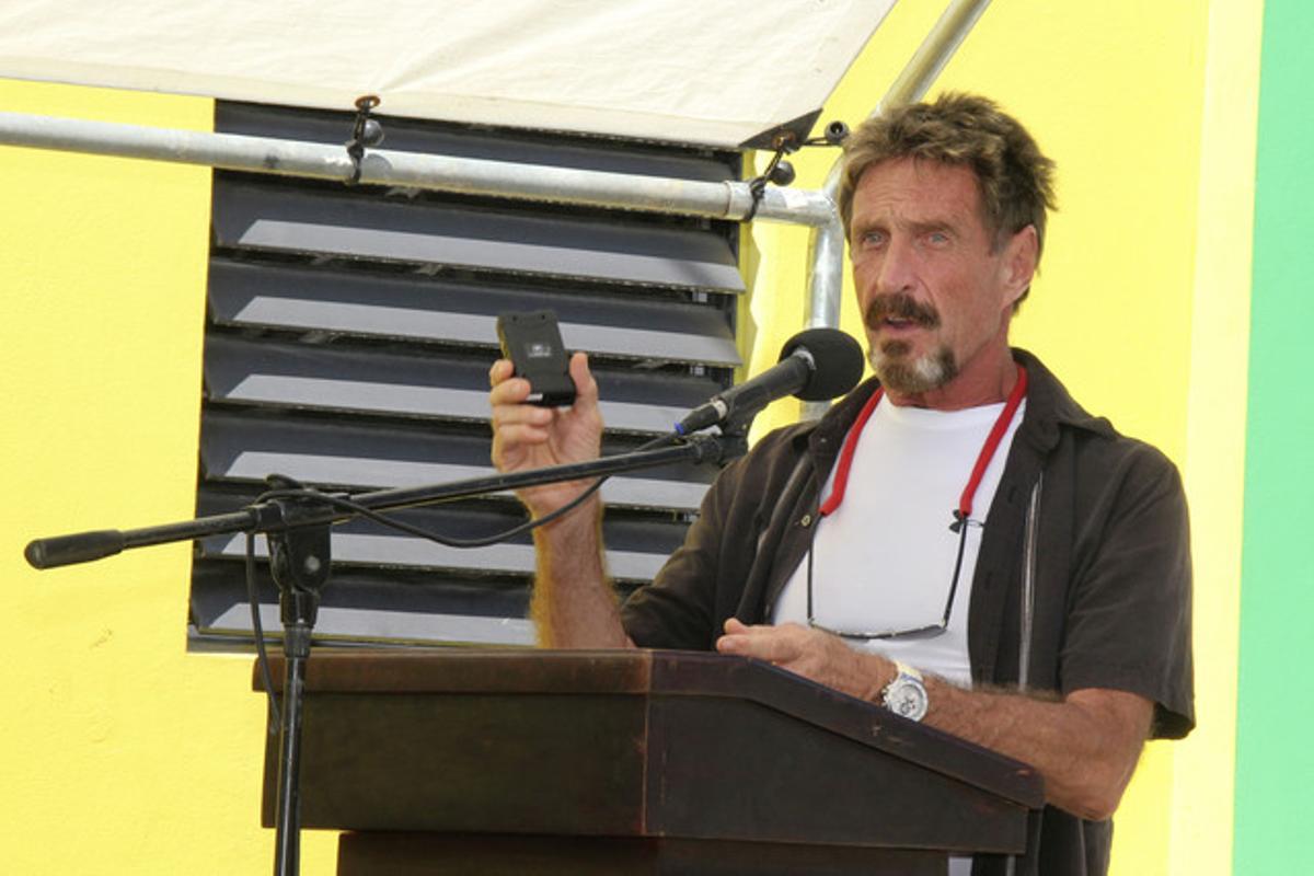 Imatge de l’agost passat de John McAfee, a Belize.