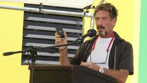 Imatge de l’agost passat de John McAfee, a Belize.