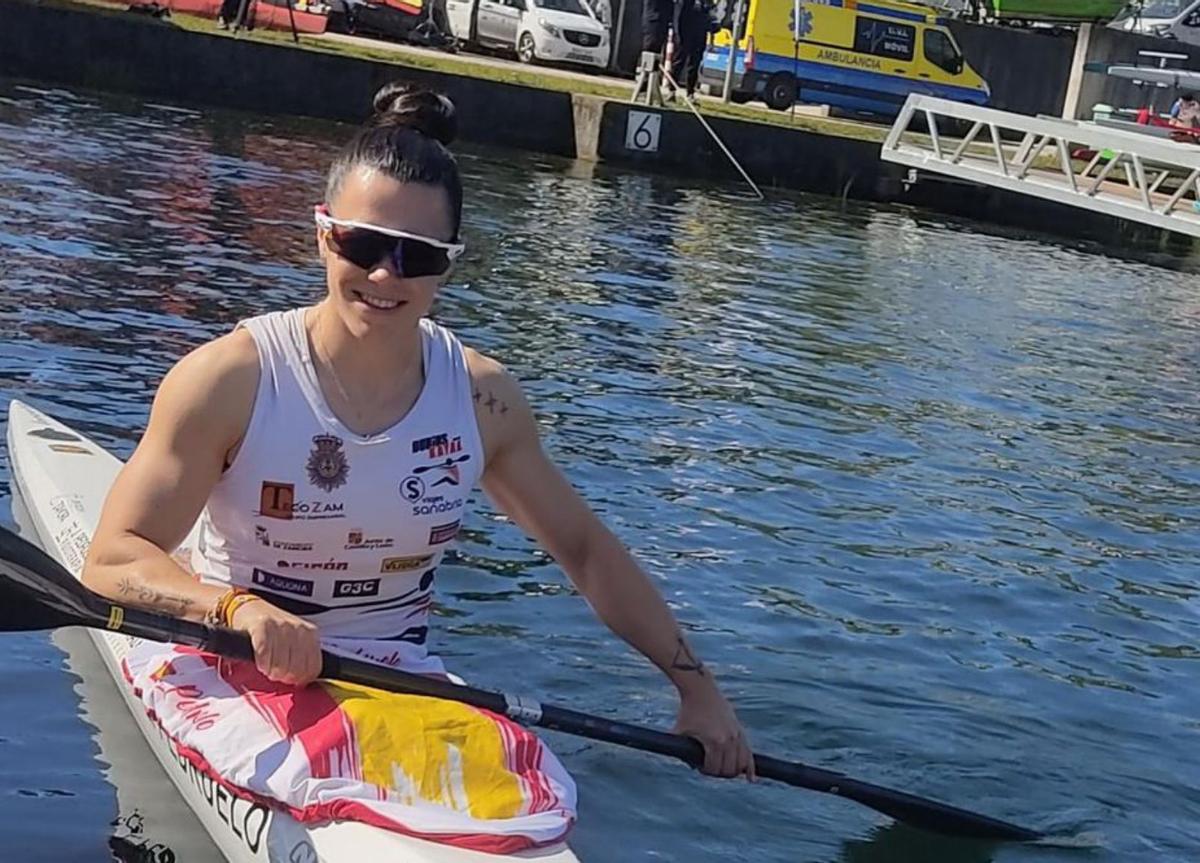 Laura Pedruelo, ayer en el embalse de Pontillón. | Cedida