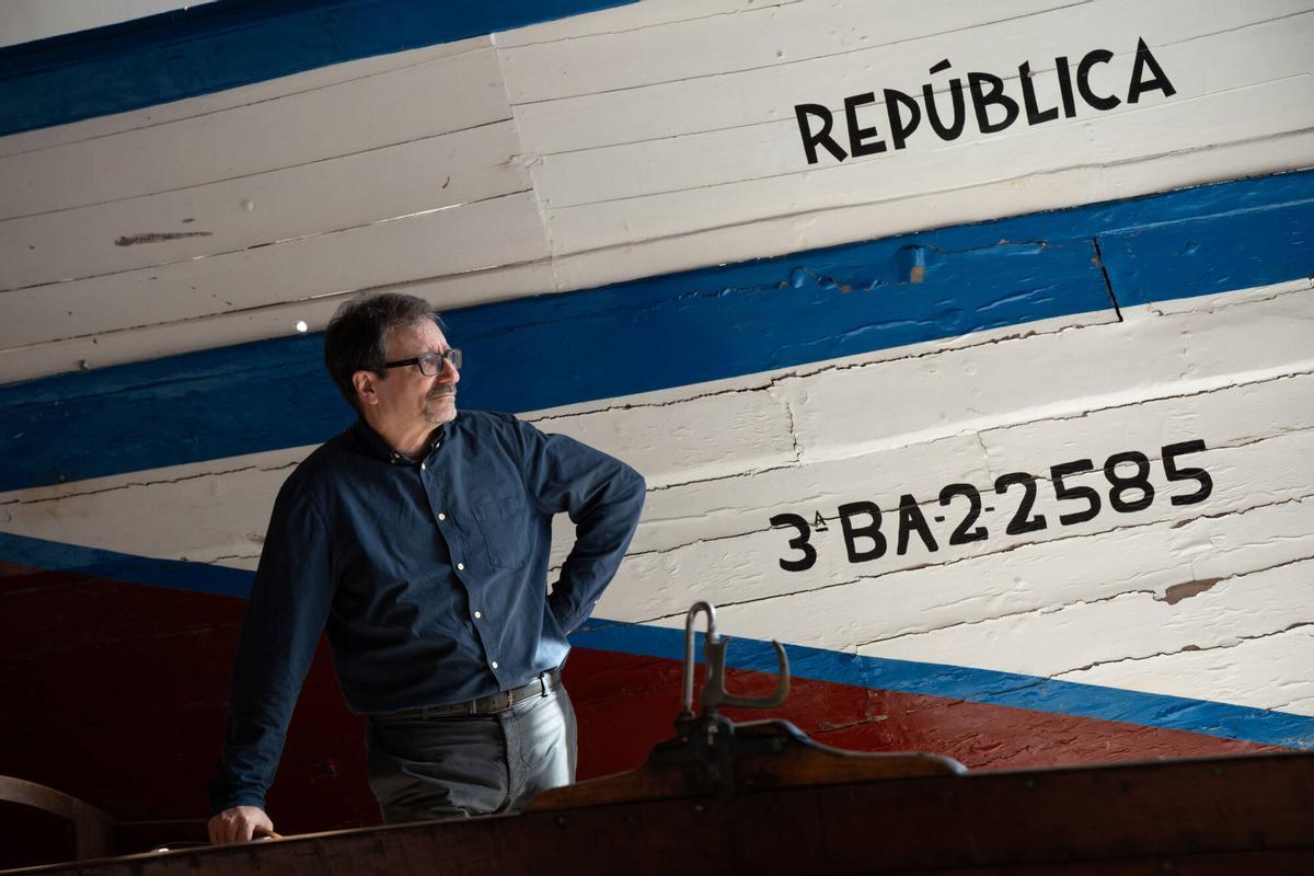 Albert Sánchez Piñol durante la presentación de 'Després del naugfrafi'