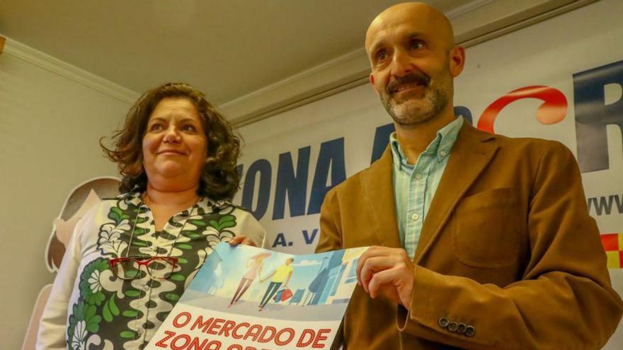 Rocío Louzán y Álvaro Carou, ayer en la presentación.