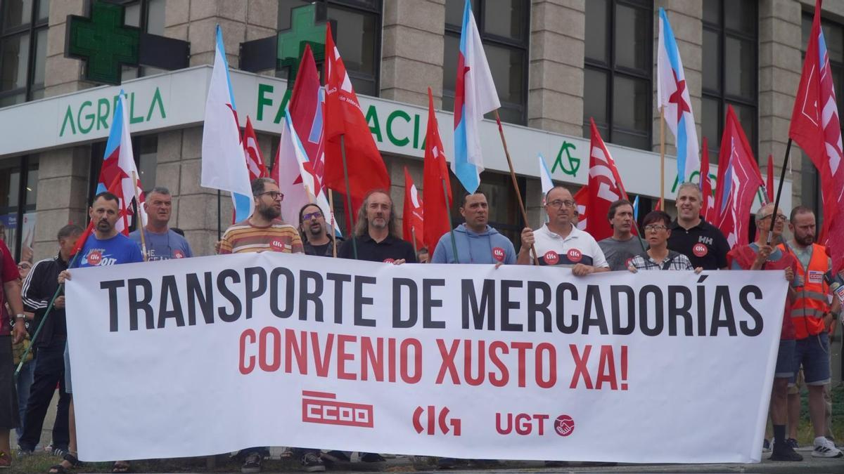 Protesta en el polígono de Agrela.