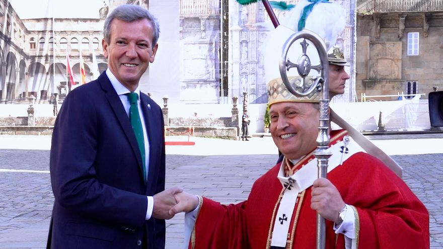 Migración y corrupción protagonizan los discursos de la Ofrenda al Apóstol Santiago
