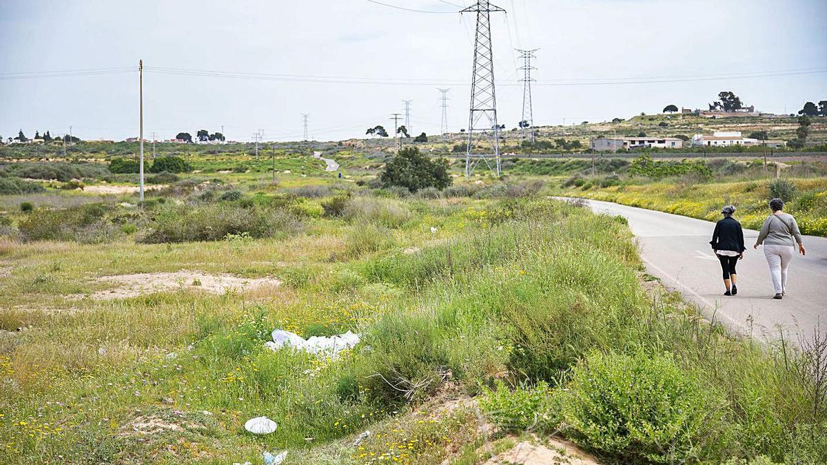 El solar propuesto para ser el nuevo campamento detrás del Mandarache, ayer. | IVÁN URQUÍZAR