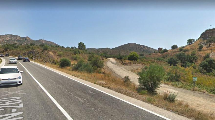 El tram a l&#039;altura del castell de Quermançó.