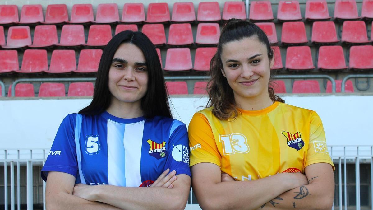 Laia Palomeras i Júlia Vilà a l'Estadi de Vilatenim.