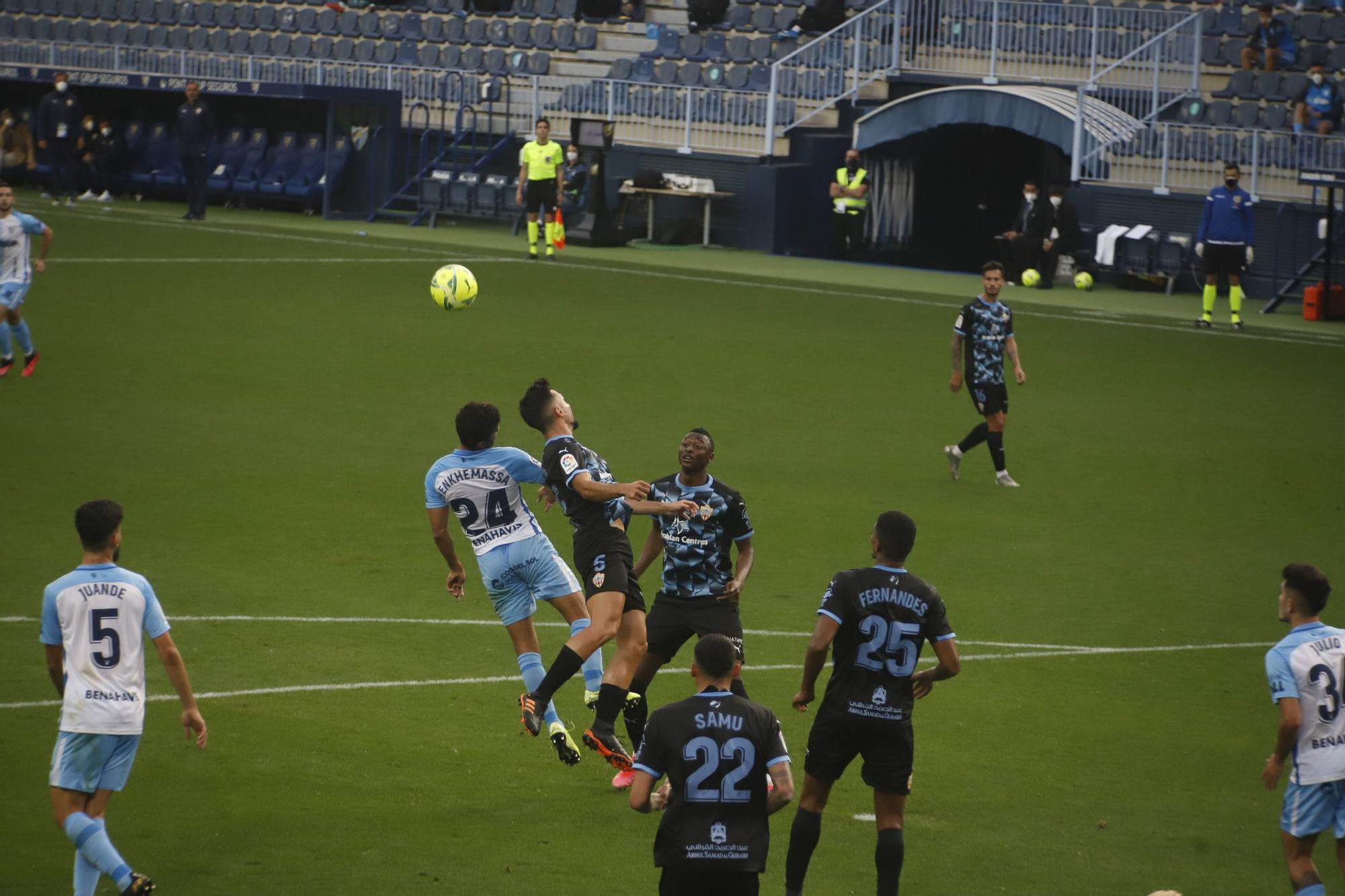 Partido de la Liga Smartbank entre el Málaga CF y el Almería