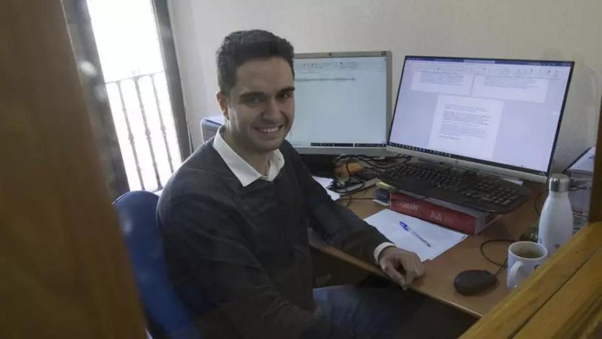 Jaime García-Fernández, en la Facultad de Psicología